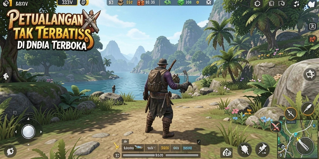 Menampilkan gameplay petualangan di dunia terbuka yang luas.