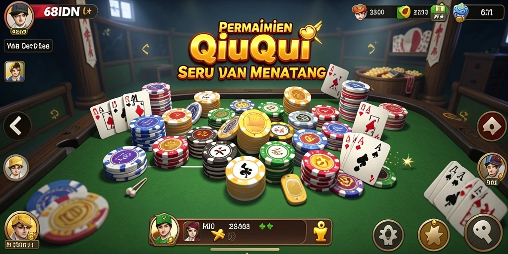 Tampilan gameplay QiuQiu yang seru dan menantang.