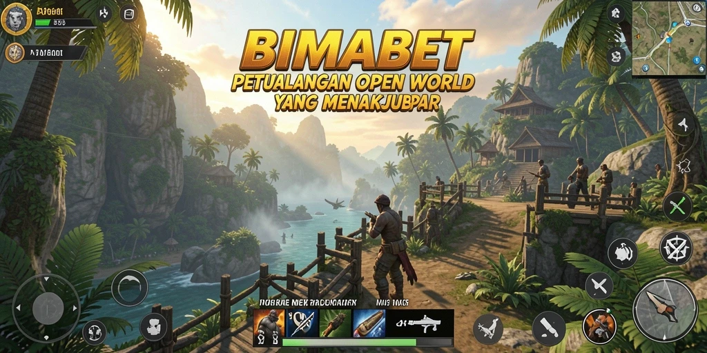 Tangkapan layar game Open World BIMABET dengan aksi petualangan yang mendebarkan.