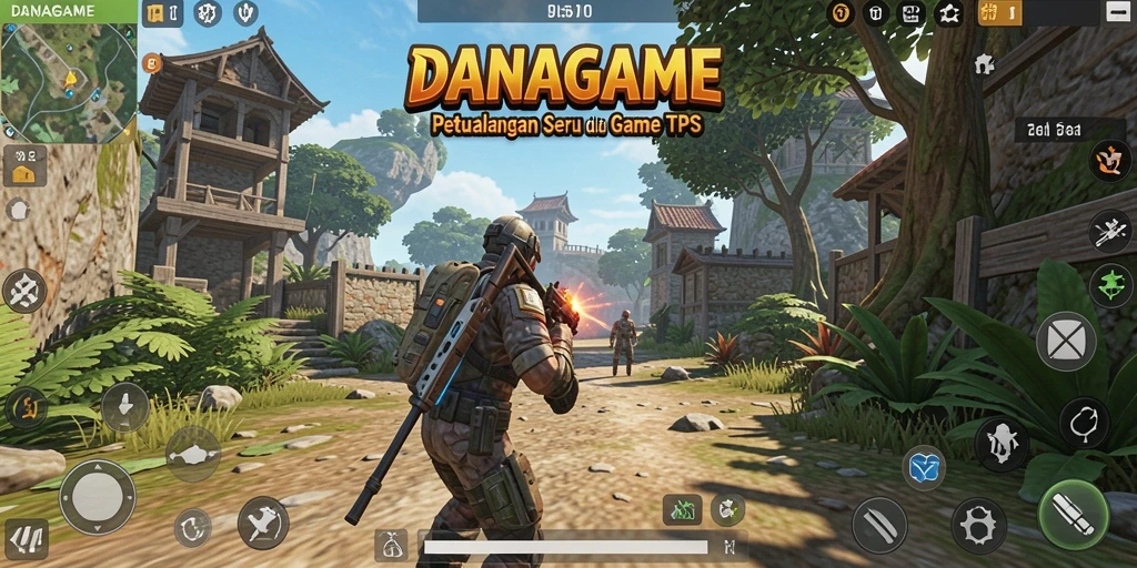 Tampilan gameplay menegangkan dari DANAGAME yang penuh aksi.