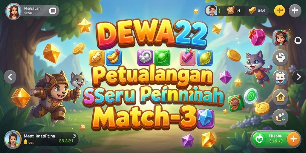 Tampilan seru dari gameplay DEWA22 yang menantang.