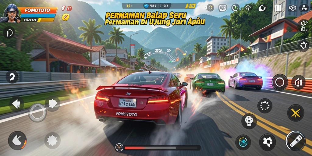 Tangkapan layar gameplay FOMOTOTO yang intens dan seru.