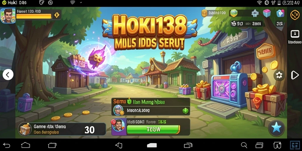 Screenshot utama HOKI138 menampilkan gameplay seru dengan karakter dan upgrade yang menarik.