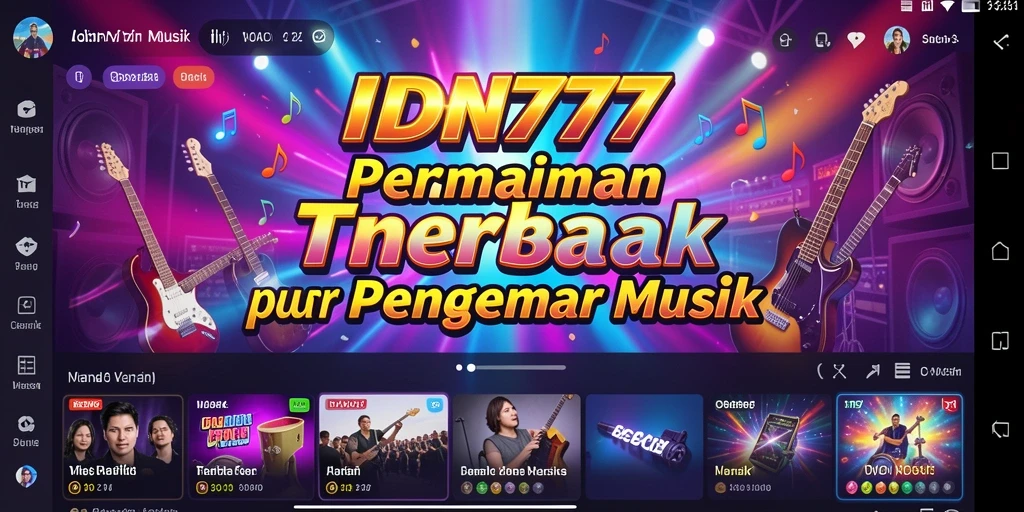 Tangkapan layar IDN777 menampilkan gameplay yang interaktif dan menyenangkan dalam dunia musik.
