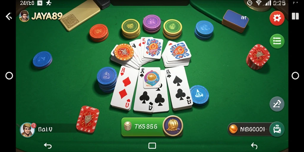 Screenshot menampilkan gameplay seru JAYA89 dalam permainan Gaple.