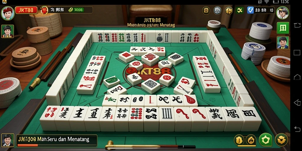 Tampilan gameplay seru dari JKT88 Mahjong yang mendebarkan.