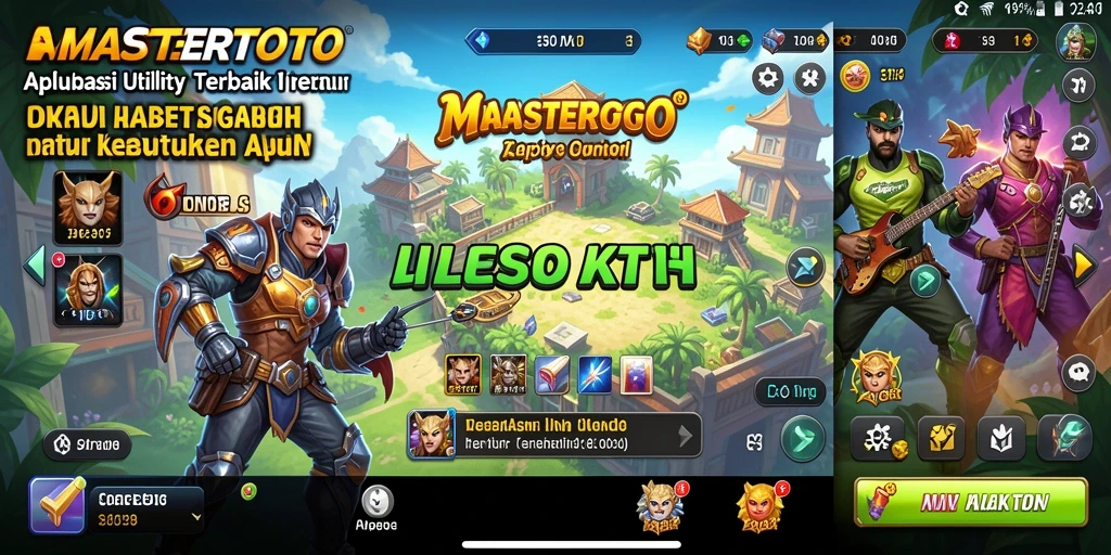 Tampilan antarmuka aplikasi MASTERTOTO yang sederhana dan intuitif.