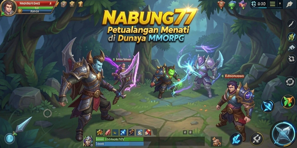 Tampilan gameplay seru dalam NABUNG77 dengan pertempuran epik.