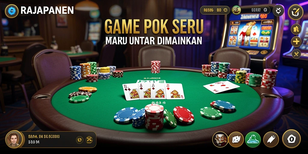 Gameplay menarik dari RAJAPANEN saat bermain Poker dengan teman-teman.