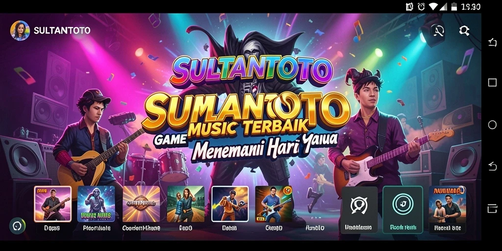 Screenshot gameplay SULTANTOTO menampilkan pemain menikmati tantangan musik.