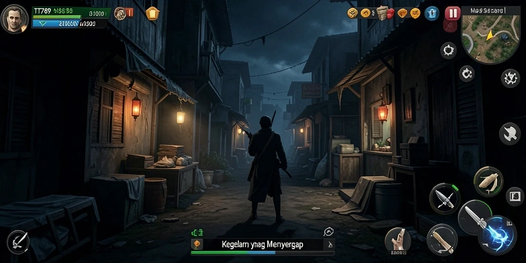 Tangkapan layar gameplay TT789 yang penuh ketegangan dan momen menyeramkan.