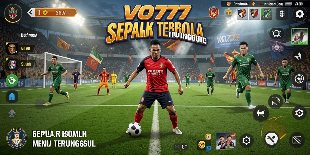 Tampilan menegangkan dari pertandingan sepak bola di VO777.