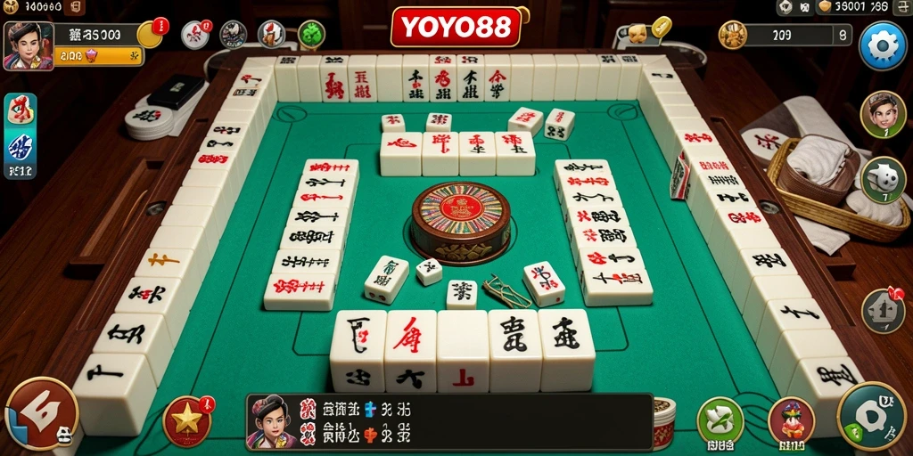 Tampilan gameplay Mahjong yang seru di YOYO88.